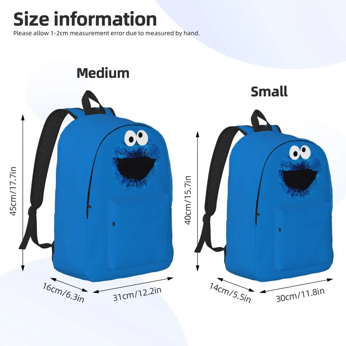 Sesamed Streeted for Teens Student School Book Bags Canvas Daypack Middle High College escursionismo