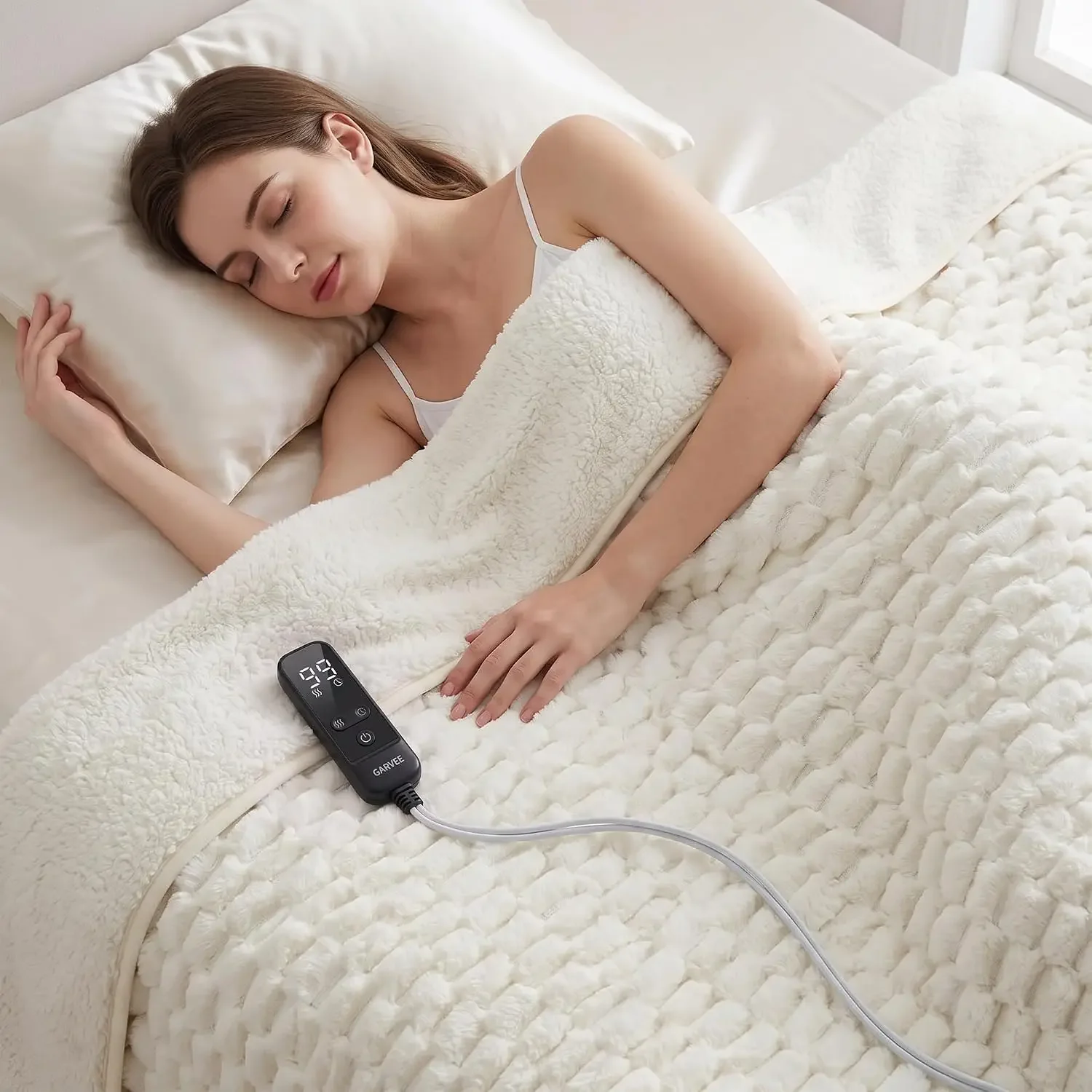 Heated Weighted Blanket for Adults 15 lbs, 48
