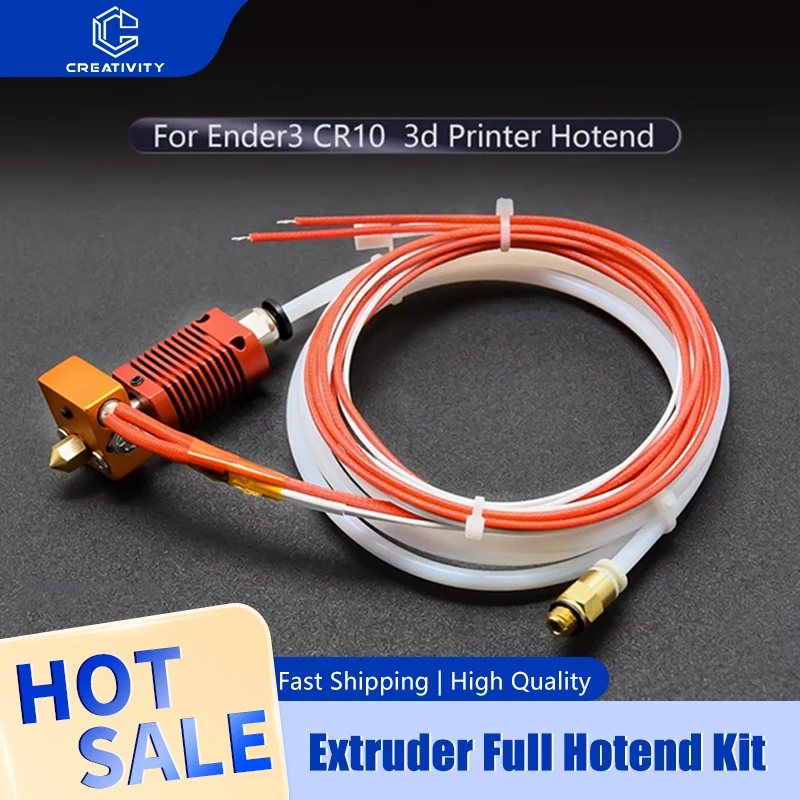 

Creativity Ender5 MK8 Extruder Full Hotend Kit with 4010 Fan 0.4mm Nozzle For 3D Printer Ender-3/V2 CR-10 3D Printer Accessories