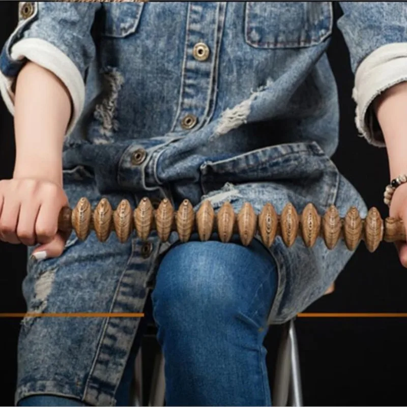 أدوات تدليك خشبية على شكل جناح الدجاج، رقبة دوارة/خصر/ساق/ظهر/عصا تدليك دوارة لتقليل وزن الجسم