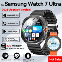 Hot Sales 2025 New For Samsung Watch 7 Ultra Smart Watch Men 32GB Memory GPS trackr NFC Bluetooth call Outdoor Sport Smartwatchs