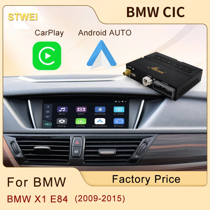 STWEI Wireless CarPlay Android Auto Module For BMW CIC X1 E84 2009