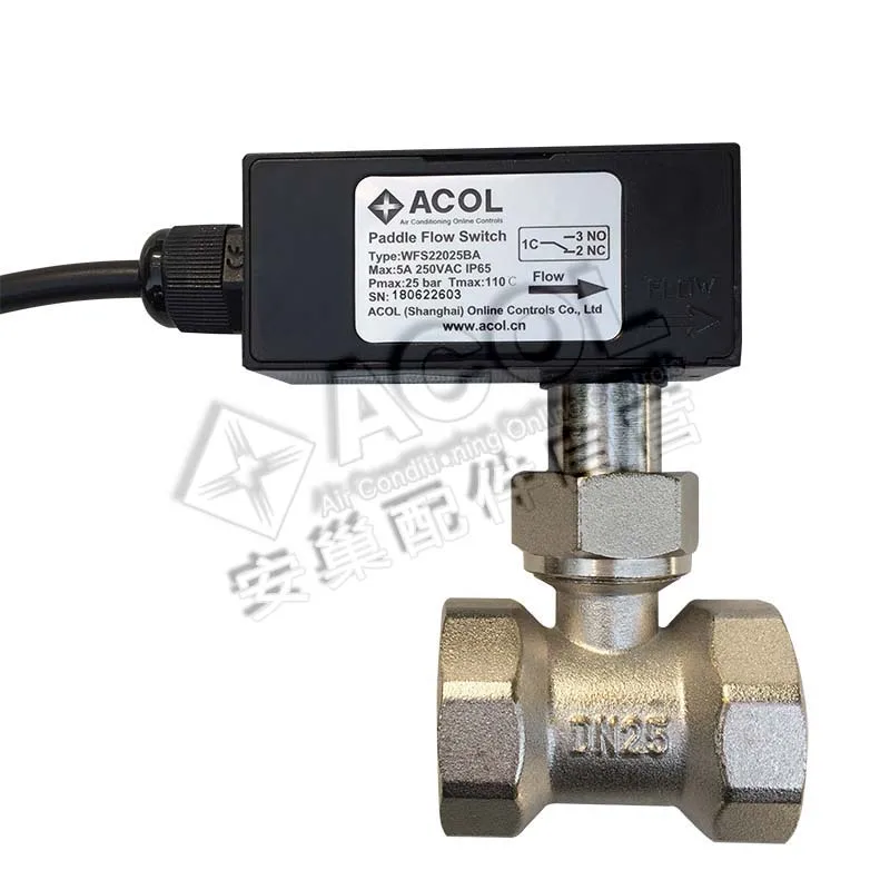 Anchao ACOL rosca externa DN25/DN20 interruptor de flujo enchufable, flujo objetivo, flujo de agua sensible al movimiento, espíritu especial