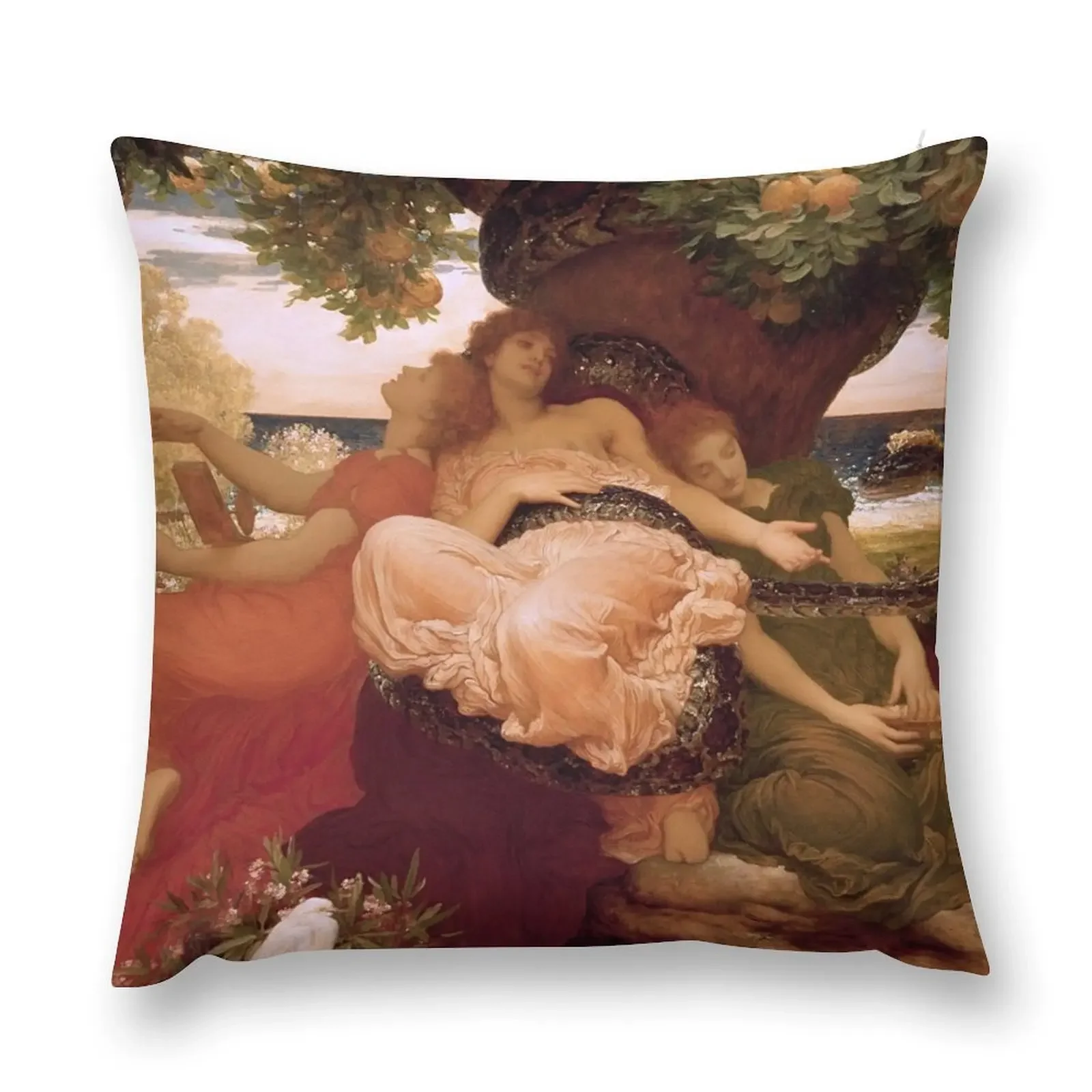 Frederic Leighton. The garden of the Hesperides. 1892 Throw Pillow pillow pillowcase Pillow Cases