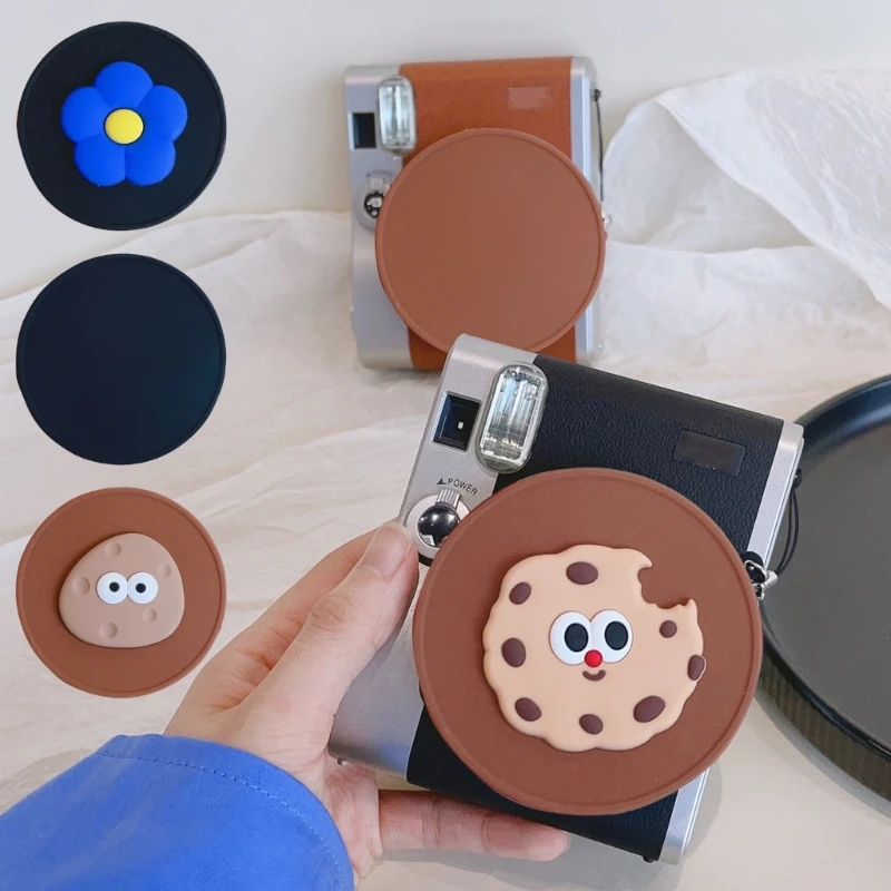 Capuchons d'objectif de dessin animé mignon, couvercle en silicone, protecteur d'objectif d'appareil photo, ULde transport facile, Instax Mini90
