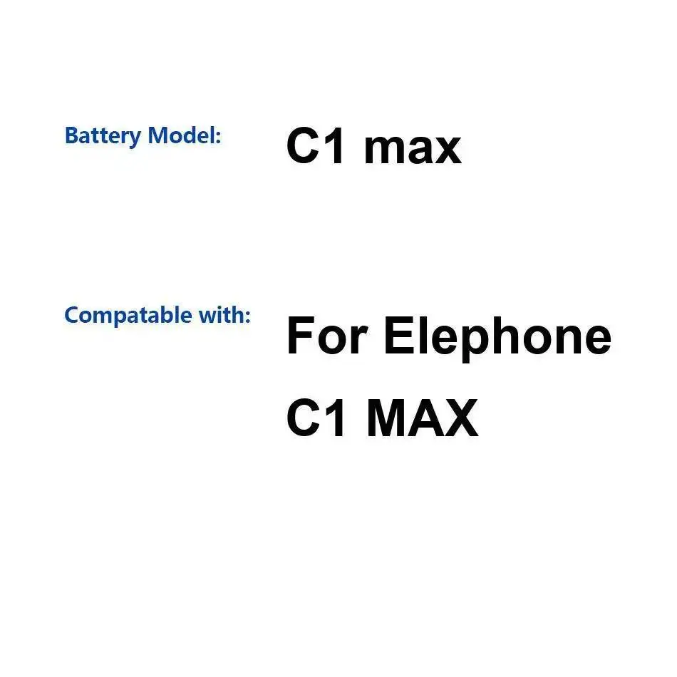 

Аккумулятор мобильного телефона емкостью 2800 мАч для Elephone C1 Max, долговечный
