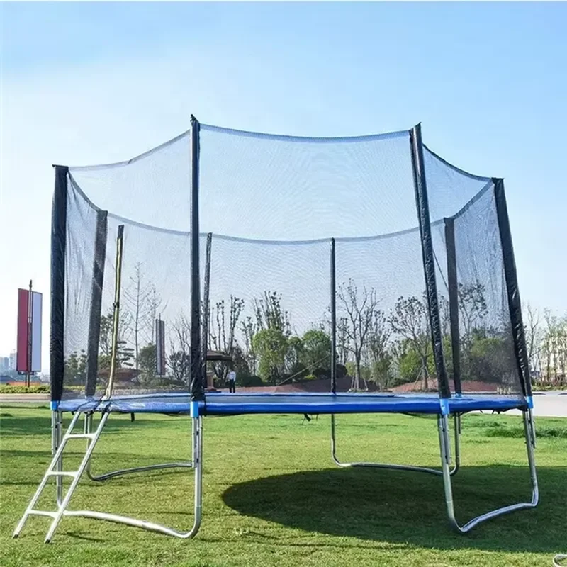 12FT 14FT Big Outdoor Trampoline for Kids and Adults Safety Jumping Trampoline with Enclosure Net and Ladder