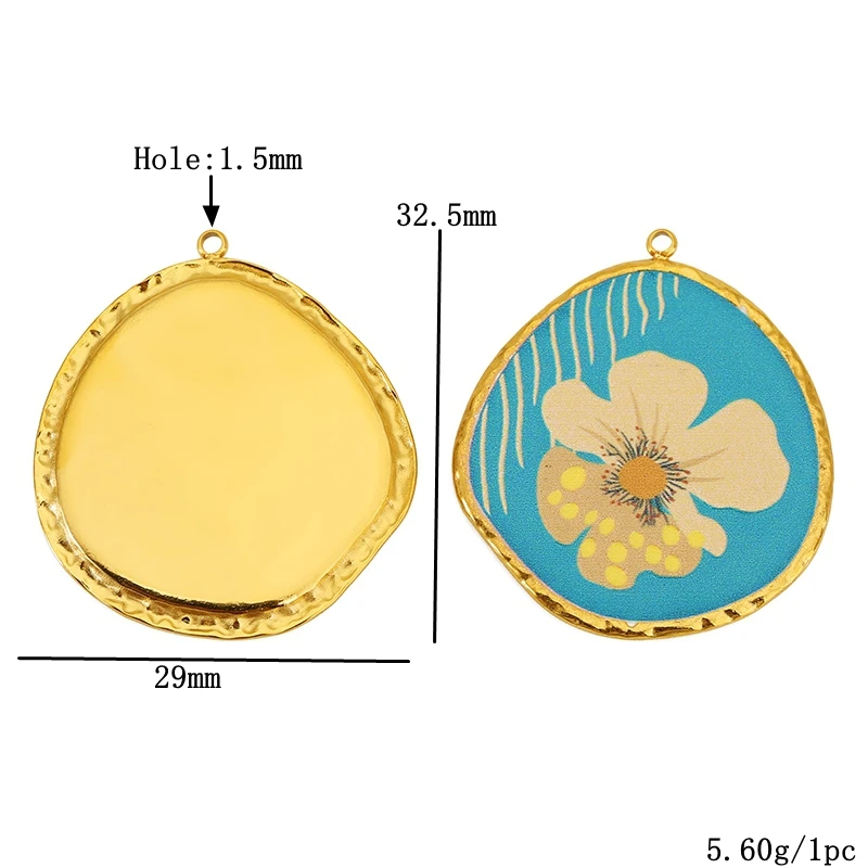 3pcs Stainless Steel Colorful Enamel Sunrise/Sunset Charms Pendants for DIY Bracelets Jewelry Earrings Making Accessories