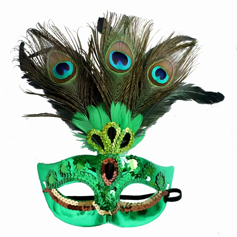 Party Masks Peacock Feather Decoration Enchanting Upper Body Mask Christmas & Halloween Masquerade Carnival Supplies