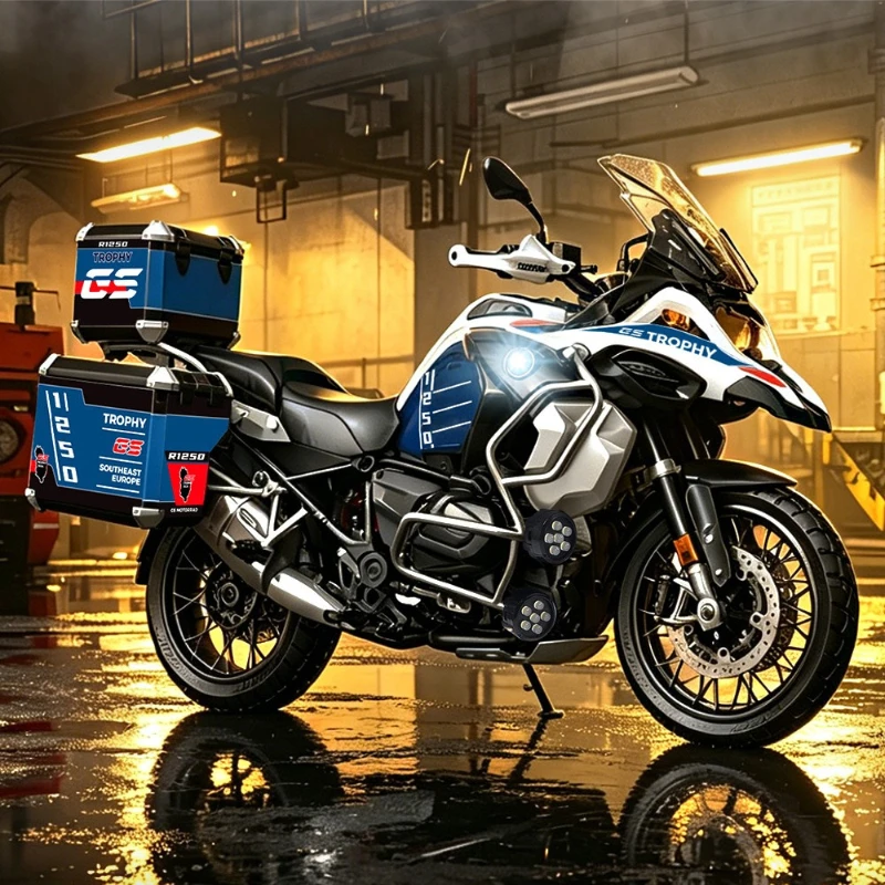 New 1:7 R1250GS ADV supersize Alloy Motorcycle Model with Spray Function Boyfriend Gift Home Decoration Collection