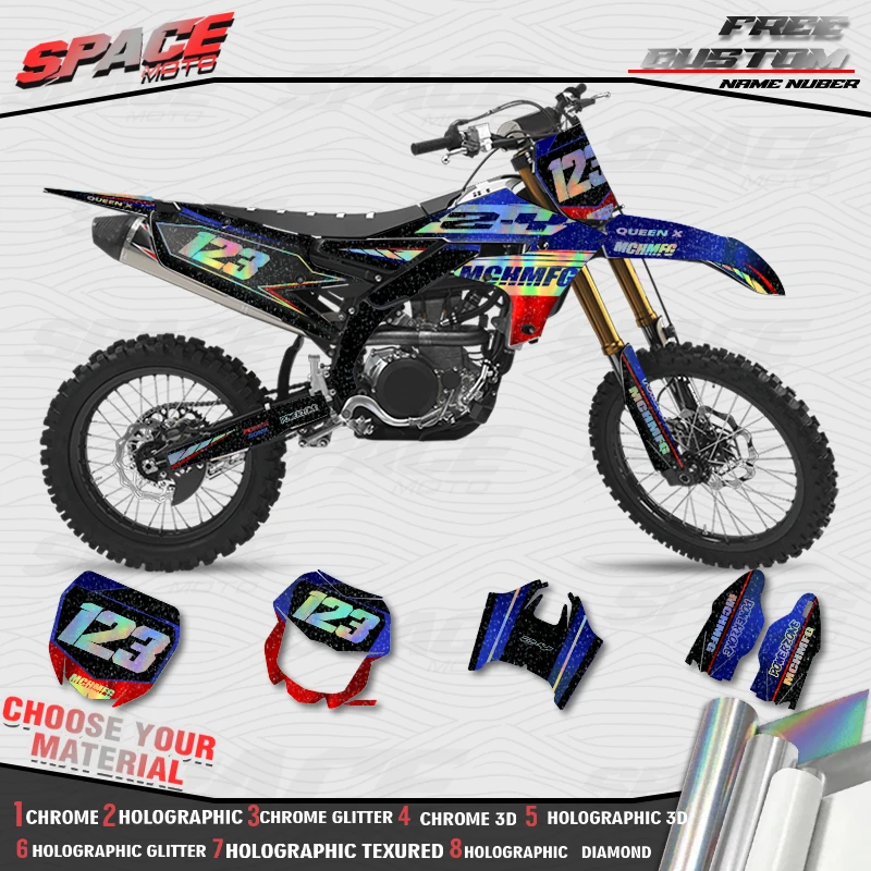 SPACE MOTO For YAMAHA 19-23 YZF250 18-22YZF450 19-22 WRF450 20-23 WRF250 Custom Motorcycle Graphics Background Decals Stickers