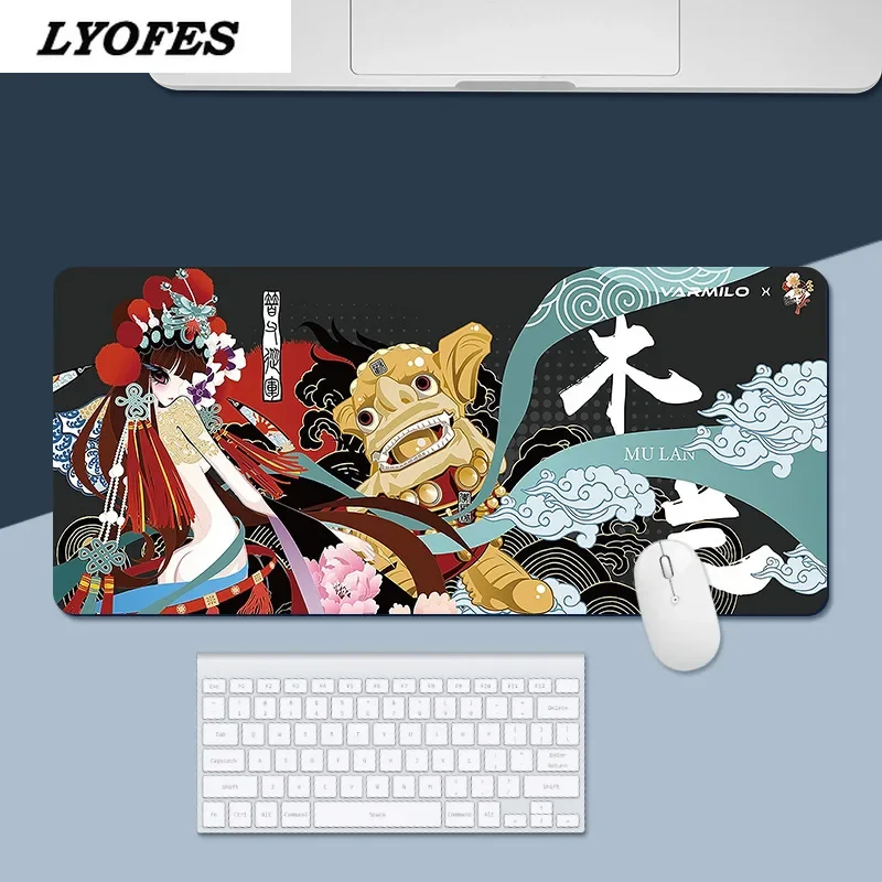 Chinese Style Cute Mouse Pad Large Kawaii Desk Pads Gaming Writing Desk Mats Keyboard Mousepad for PC Computer Gamer