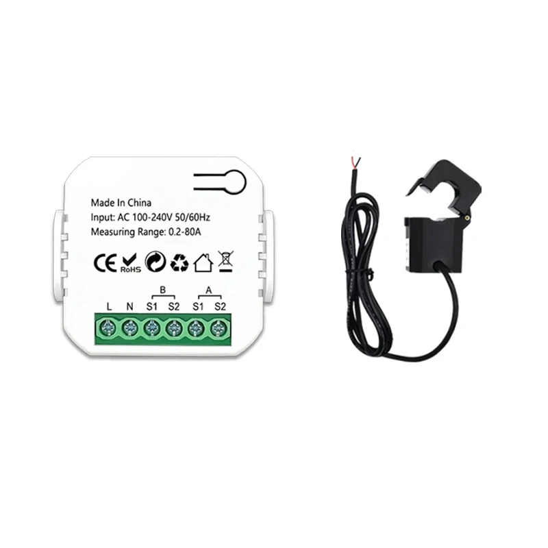 Smart ZigBee Strom Digital Meter 2-Wege 1, 2-Kanal bidirektional mit Stromwandler Klemme Tuya App Monitor Leistung 110V/240VAC 50/60Hz – Detail 3