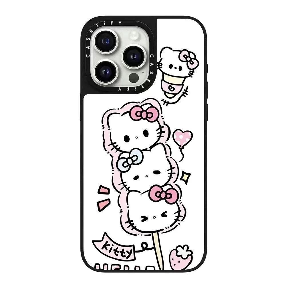 حافظة هاتف Hello Kitty Sports ذات علامة تجارية مشتركة لهاتف iPhone 16/17 Pro العصرية لهاتف Apple 15 Pro Max