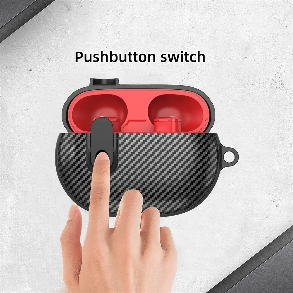 Capas de fone de ouvido para beats studio buds, capa protetora de silicone à prova de choque, interruptor de bloqueio com gancho