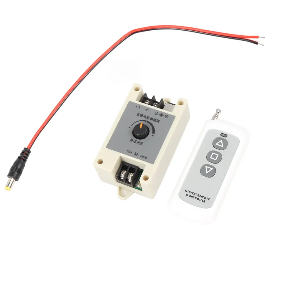 

Wireless Remote Control Speed Controller Adjustable Long-Range DC Motor Control 6V-28V 5A for Home DIY