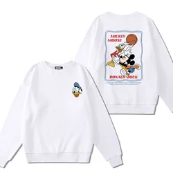 Mickey Mouse women's hoodie women's round neck top couple's casual hoodie couple loose top Mickey fashion trend hoodie