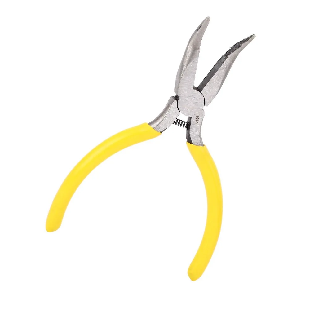 High Carbon Steel Needle Nose Pliers Rustproof Ergonomic Rubber Handle Jewelry Making Pliers Skid Resistant Wire Bending Tools