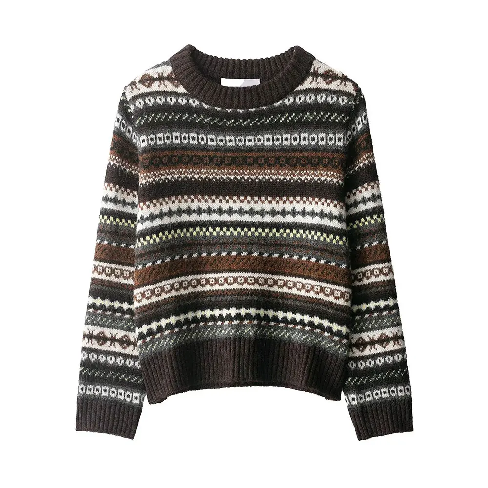 

Fashionable Knitted Sweater Autumn New Arrival Women's Clothing European Style Design Embroidery