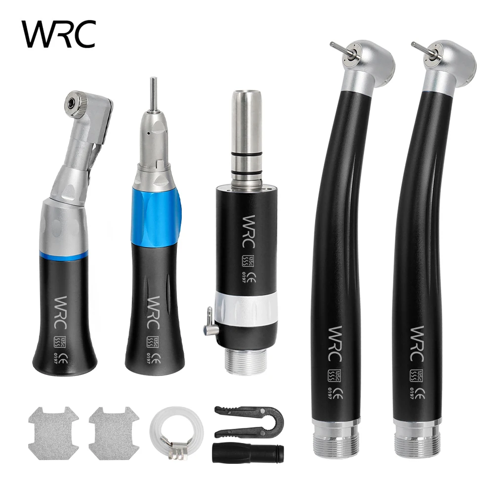 Dental High & Low Speed Handpiece kit Straight Contra Angle Air Motor Air Turbine 4 Hole FIT Pana Max M4 / B2 Whole Set