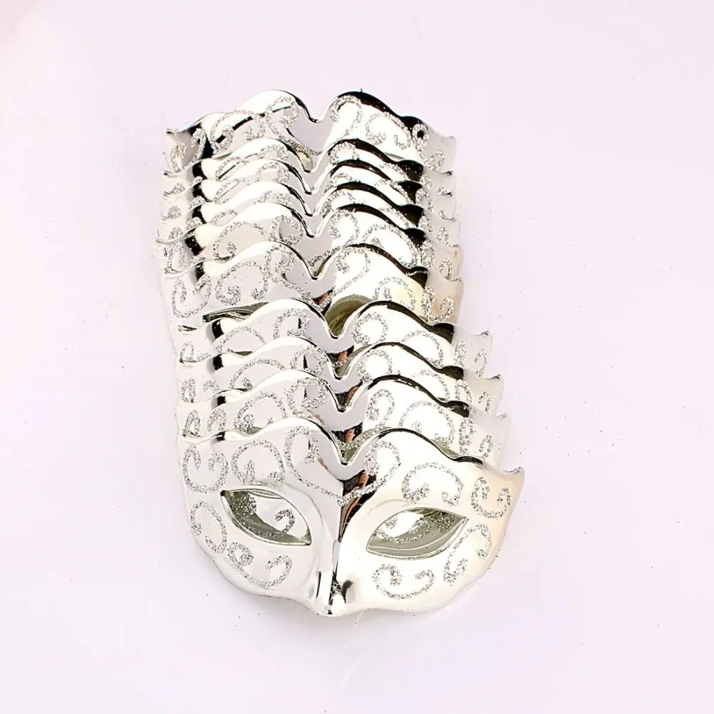 10 قطعة أقنعة تنكرية صغيرة بلاستيكية جديدة لطيف اللون اللوحة لعبة قناع الأطفال هدية حفلة الهالوين ماردي غرا قناع البندقية #4