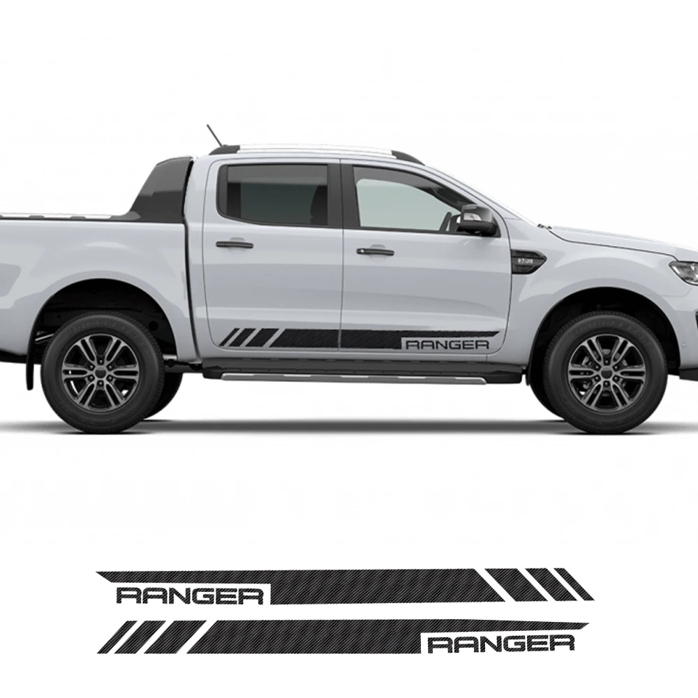 Pickup Door Side Stickers For Ford Ranger Raprtor Wildtrak Graphics Truck Stripes Decals Vinyl Decor Cover Auto Accessories