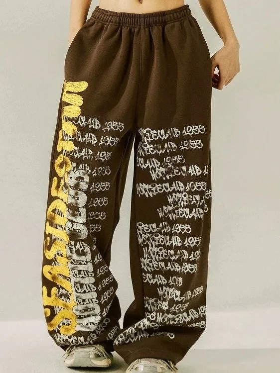 

Men's Casual Straight Leg Pants Drapey Loose Wide Leg Long Trousers plus Size Spring Autumn Comfortable Polyester Fiber
