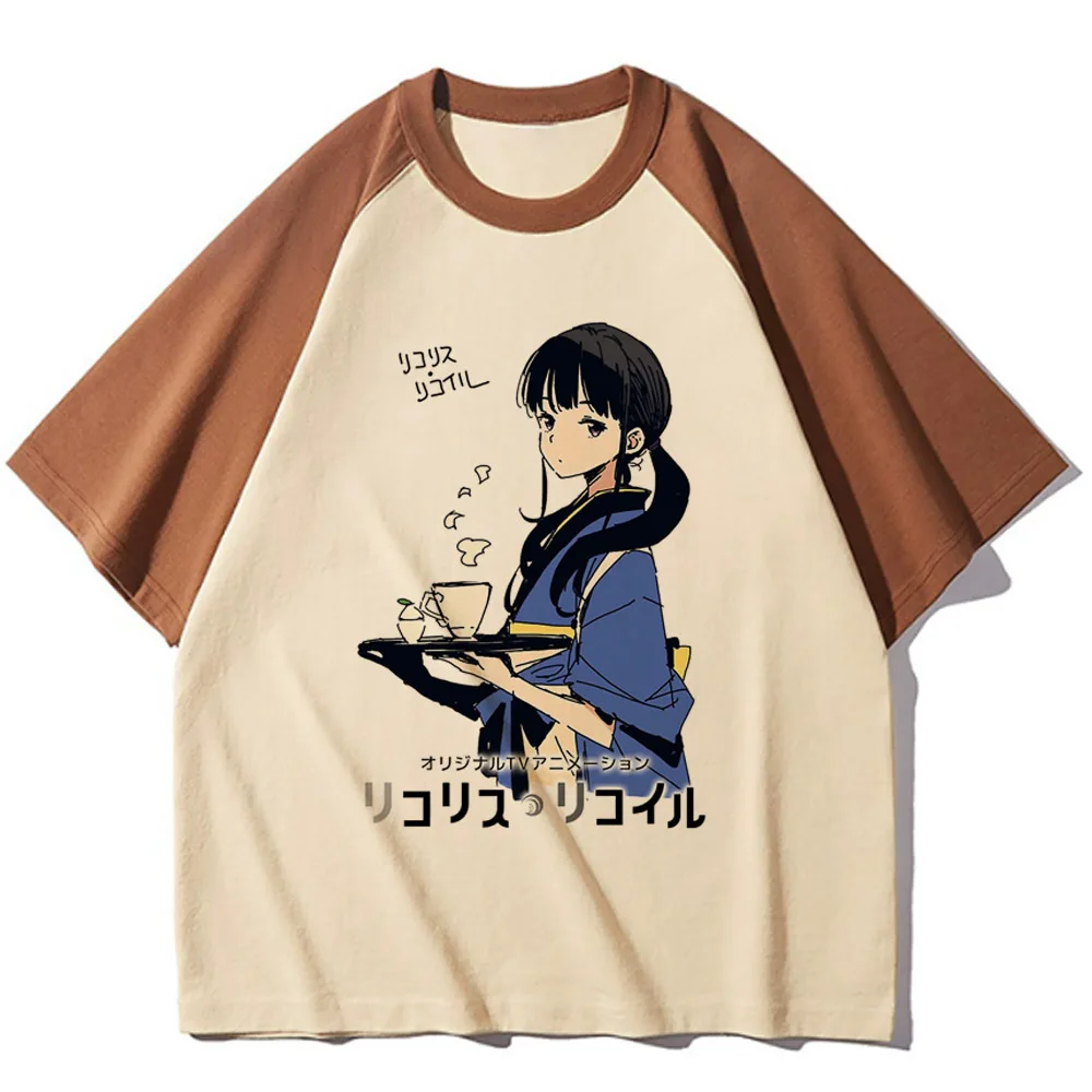 Lycoris Recoil tshirt women pattern anime youthful t-shirts female funny clothes