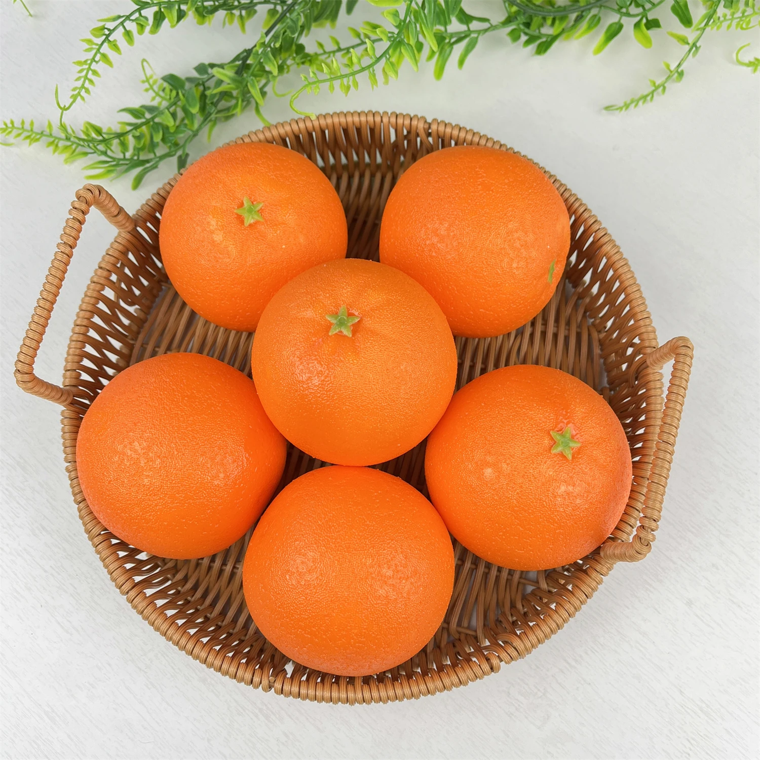 6-teilig, Simulationsorangen, künstliche orangefarbene Modelle, gefälschte Früchte, Heimtextilien, Restaurant-Obsttablett, Dekoration, Fotografie – Detail 3