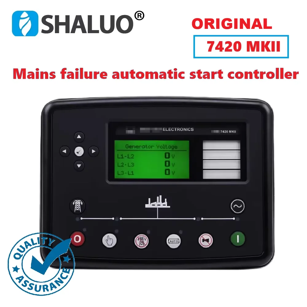 

Original 7420 MKII Generator AMF Controller Automatic Utility Fault Control Module Genset Control Panel 7420 MK2