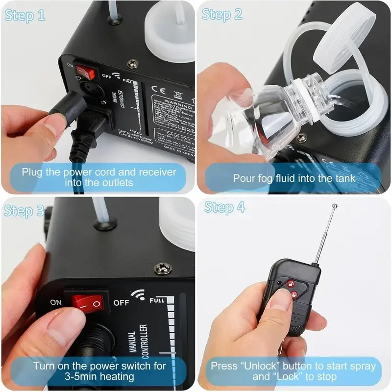 ديسكو آلة لصنع الدخان الملونة 500 واط LED عن بعد مبيد القاذف Dj عيد الميلاد حفل زفاف المرحلة تأثيرات ضوئية آلة الضباب