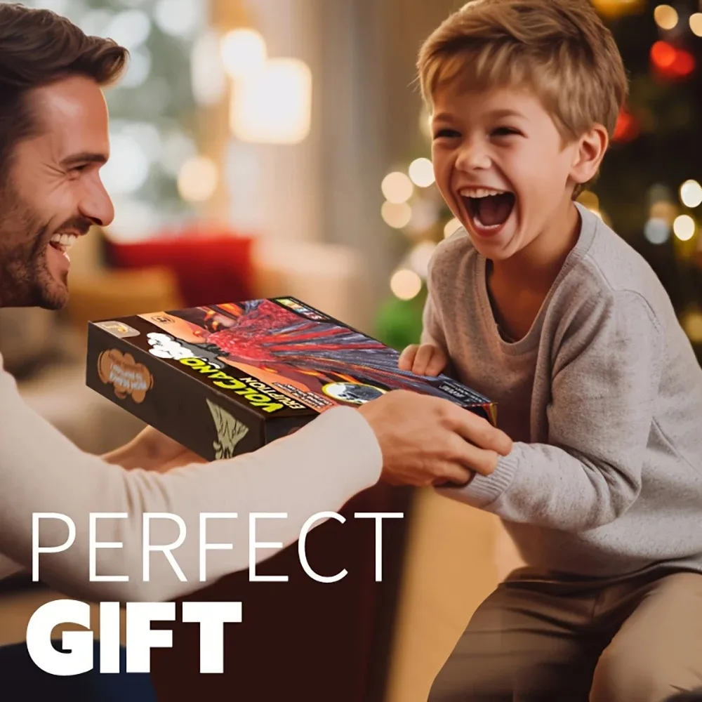 -مجموعة تجربة ثوران البركان الإبداعي مجموعة تلوين اللوحة DIY لعبة العلوم الشعبية للأطفال ، هدايا عيد الميلاد للبنين والبنات