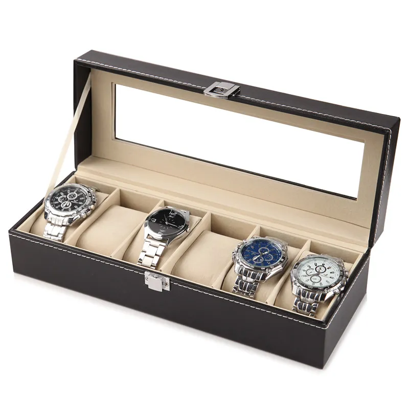 European Leather Watch Storage Box Gift Packaging Stall Display Wristwatch Bracelet Jewelry Organizer Holder Shop Business Gift - view 2