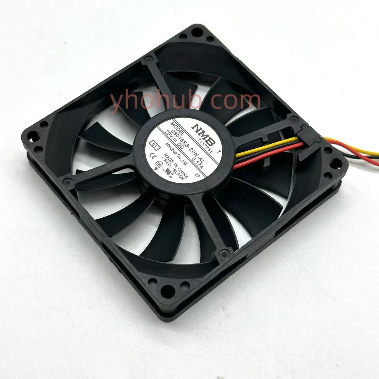 

NMB-MAT 08015SS-20N-AL 01 DC 20V 0.17A 80x80x15mm Server Cooling Fan