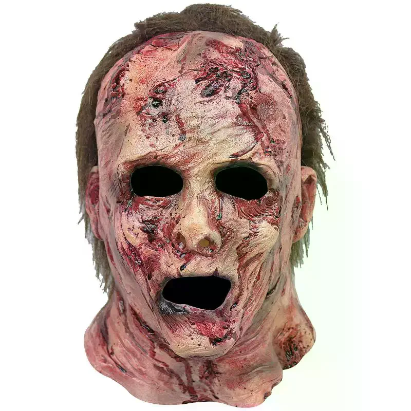 Halloween Silicone Mask Scary Clown Bloody Masks Scary Party Masquerade Headgear Head Mask Haunted House Cosplay Decoration Prop