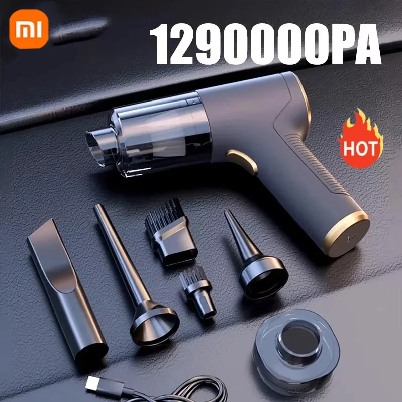 Xiaomi MIJIA-aspiradora inalámbrica 2 en 1 para coche, miniaspiradora de succión y soplado de 1290000Pa, portátil, de mano, para el hogar y el coche, de doble uso