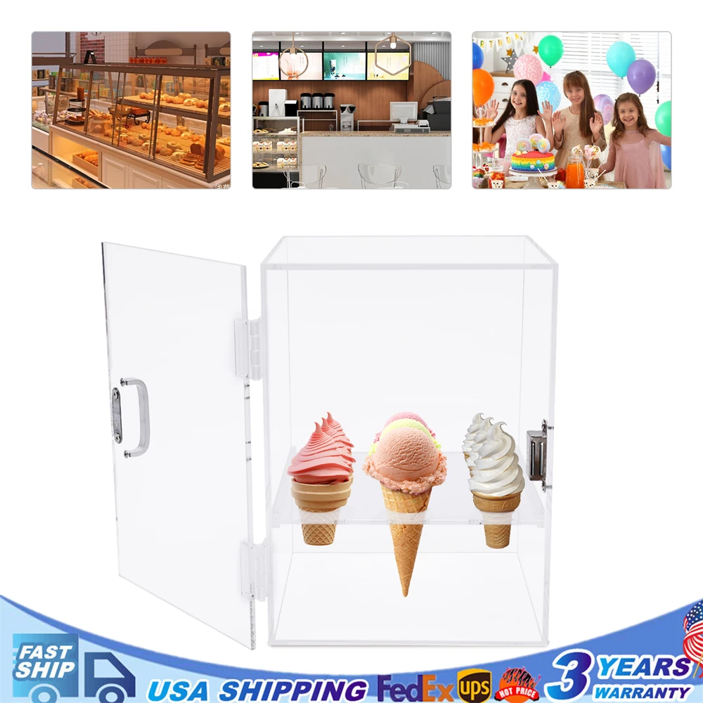 9 Holes Transpate Ice Cream Cone Display Cabinet Acrylic Waffle Cone Holder