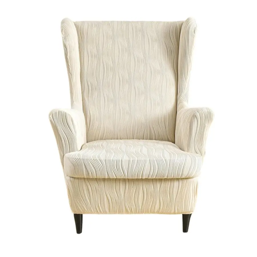 

Stretch Wing Chair Slipcovers Printed 2 Piece Wingback Chair Covers Soft Spandex Wingback Armchair Slipcover Furniture Protecto