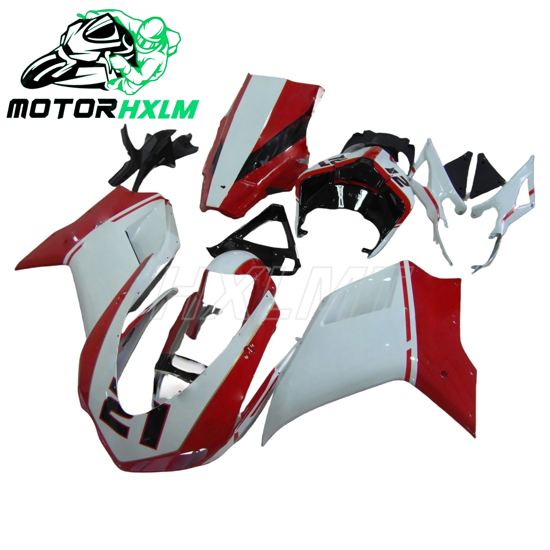 For Ducati 848 1098 1198 1098S 07-11 injection Fairing Kit Motorcycle Body Shell Kit 848 Evo1098 1198 1098S 07 08 09 10 11 6