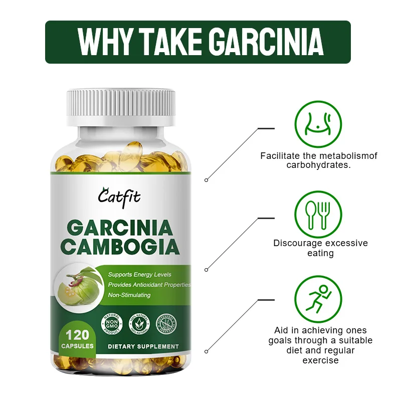 Garcinia Cambogia Capsules for Weight Loss Decrease 700mg Fat Burner for Men&Women Detox Skin Beauty Health Fast Slimming