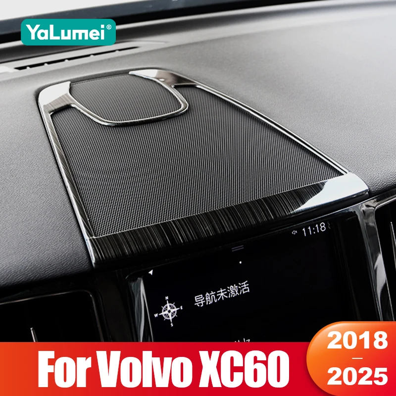 

For Volvo XC60 2018 2019 2020 2021 2022 2023 2024 2025 Car Dashboard Sound Audio Cover Ring Tweeter Speaker Sticker Accessories