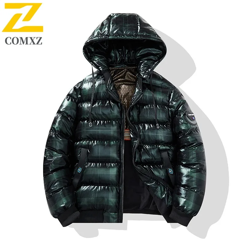 

COMXZ Men Padded Jacket Personality Hooded Windproof Fashion Skiing Snowy Bread Jacket 2025 Daily Commute Minimalist Parker Coat