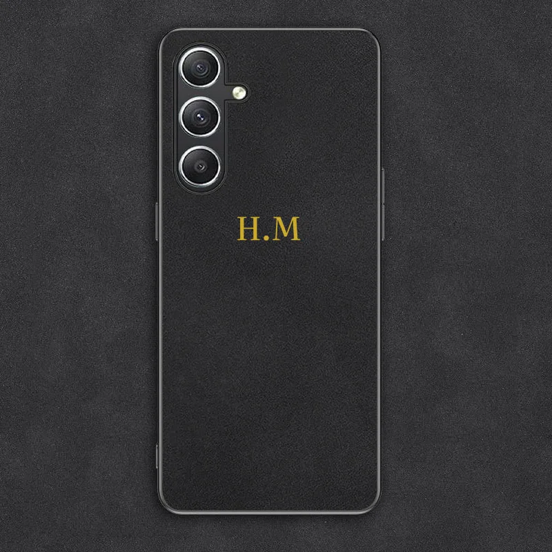 PERSONALISED INITIAL NAME Leather Case For Samsung Galaxy A16 A26 A36 A56 A05 A05S A15 A25 A35 A55 A14 A34 A54 A12 A52 Cover