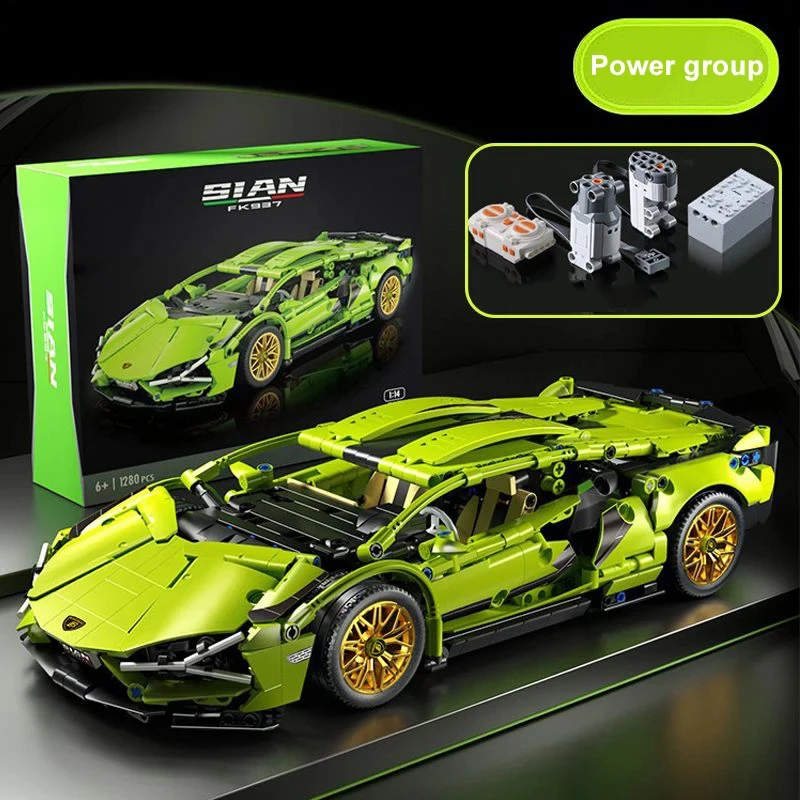 

Technical Super Speed Sports Car Building Block Model Remote Control Vehicle Assemble Brick Desk Decor Toys for Kid Adult Gift