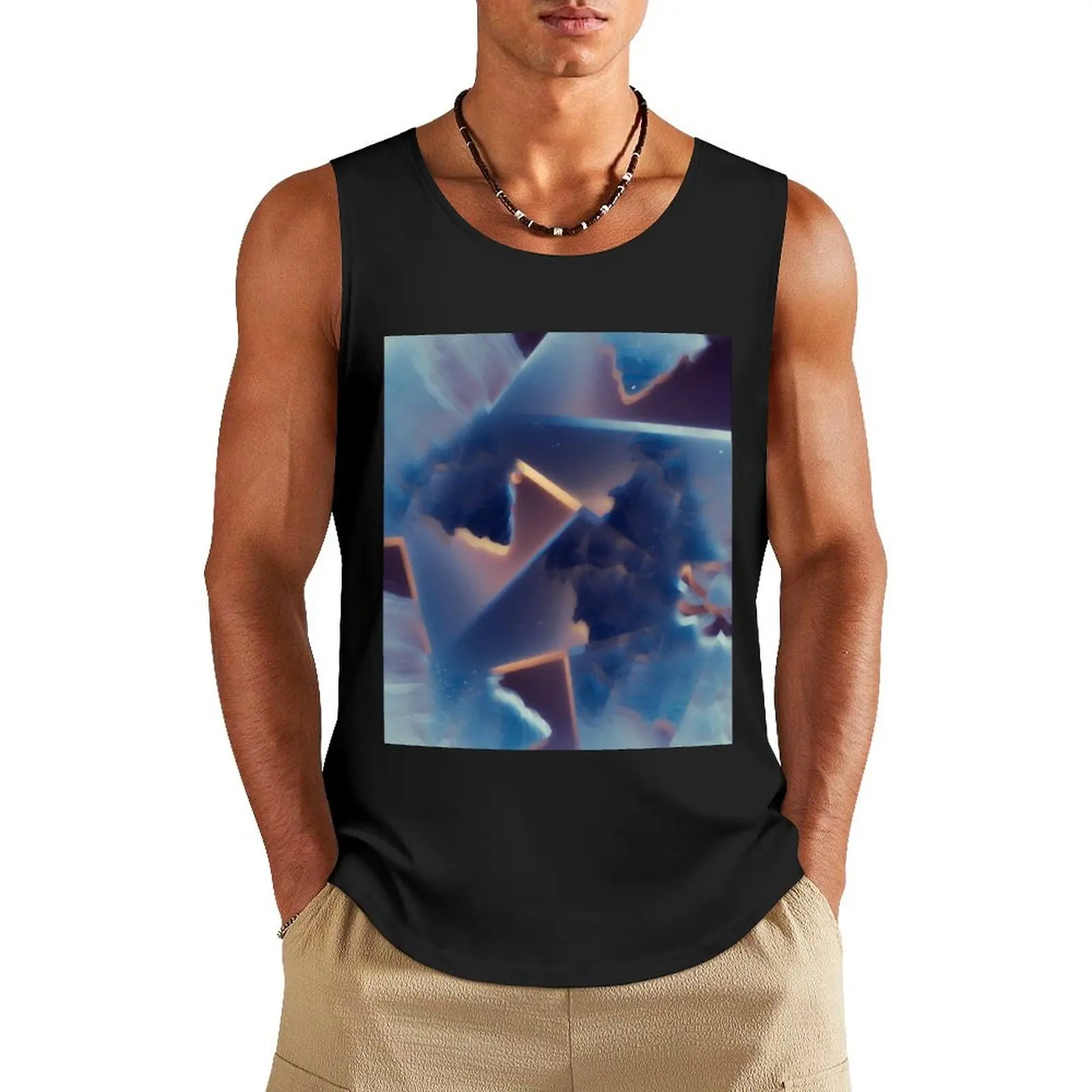 

Reflections Tank Top Men's t-shirts Japanese t-shirt bodybuilding men clothes