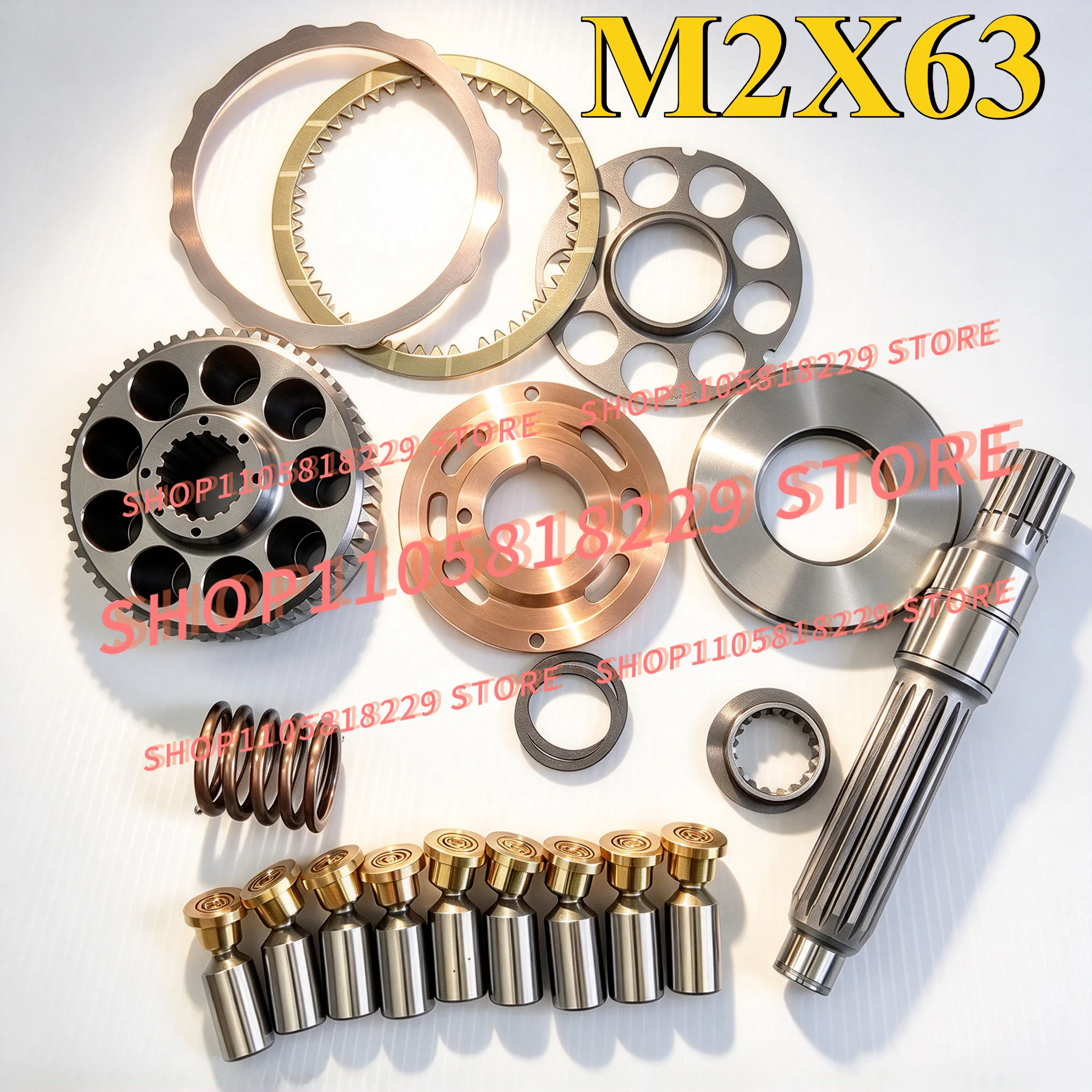 M2X Hydraulic Piston Motor Repair Kit, M2X63 Excavator Rotation Motor Components