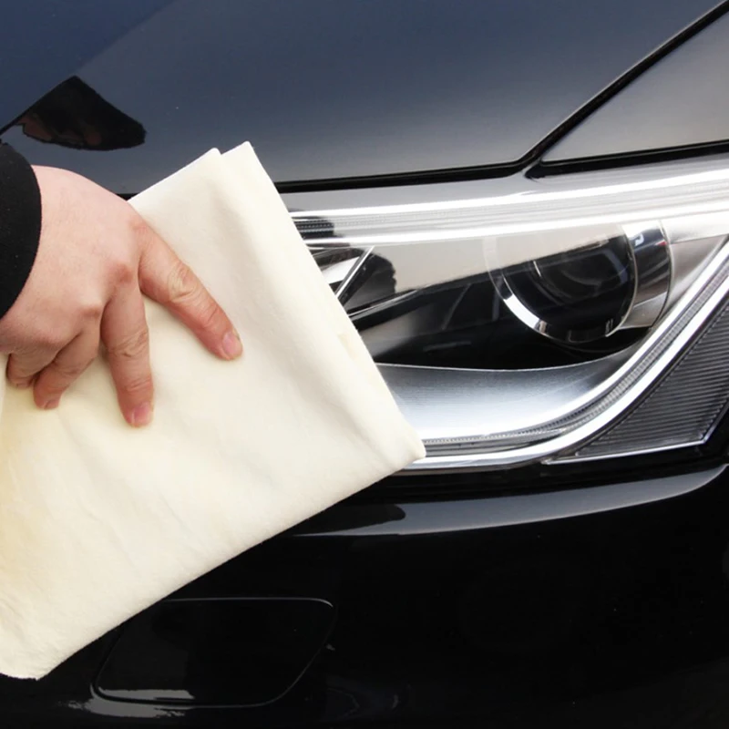 20x20cm 30x30cm 30x40cm Car Cleaning Cloth Chamois Leather Car Wash Towel Absorbent Glass Clean Deerskin Towel Quick Dry Towel