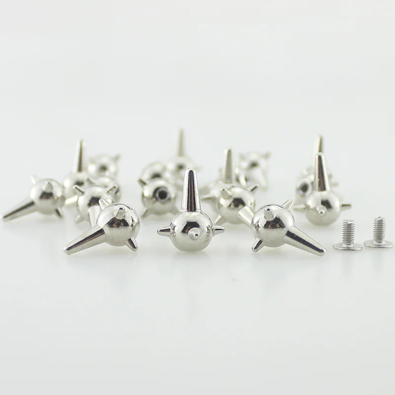 10sets/pack 10*18MM Silver Meteor Hammer Shape Rivets For Leather Alien Studs And Spikes For Clothes DIY Accessories