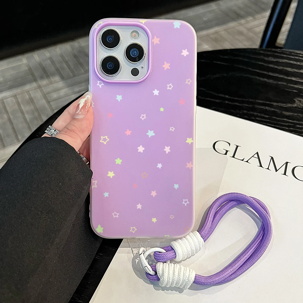 Korean Stars Wrist Strap Candy Color INS Phone Case For Xiaomi 17 Pro Max 15T Pro 14T Pro Mi 11 Lite 5G With Lanyard Soft Cover view 6