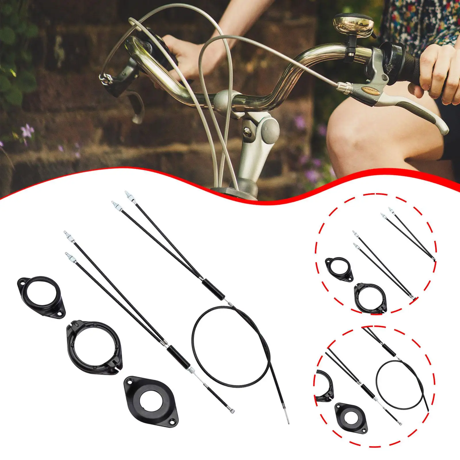 

Bike Brake Cable Premium Lightweight Sturdy Steel Practical Components Parts